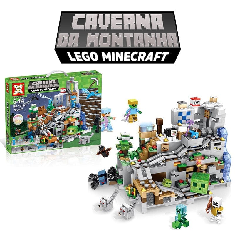 Blocco da Costruzione Minecraft - Modello Caverna della Montagna
